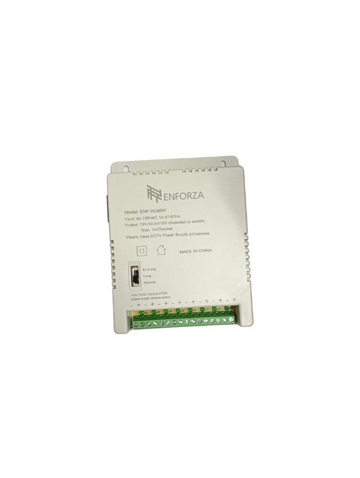 Fuente de poder Enforza cctv 8ch 12v 60w mod. enf-8c60w