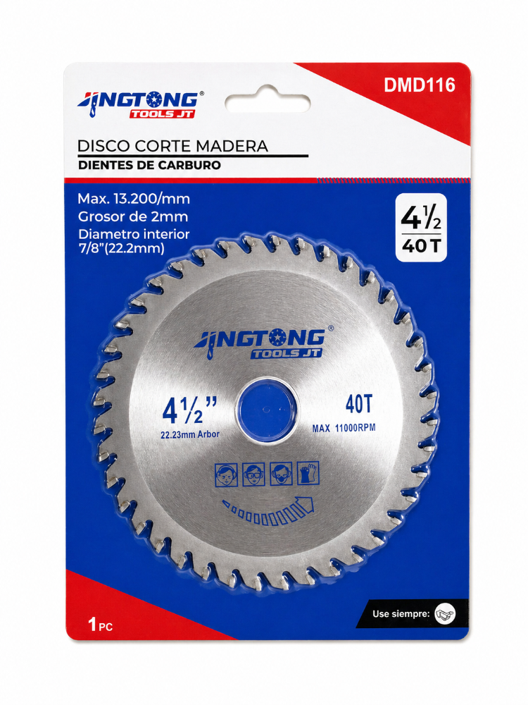 DISCO CORTE MADERA 40D X 4 1/2 JINGTONG