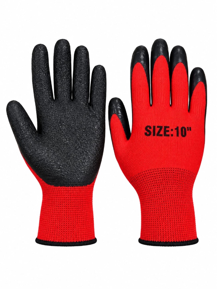 GUANTE NITRILO CORRUGADO ROJO T10