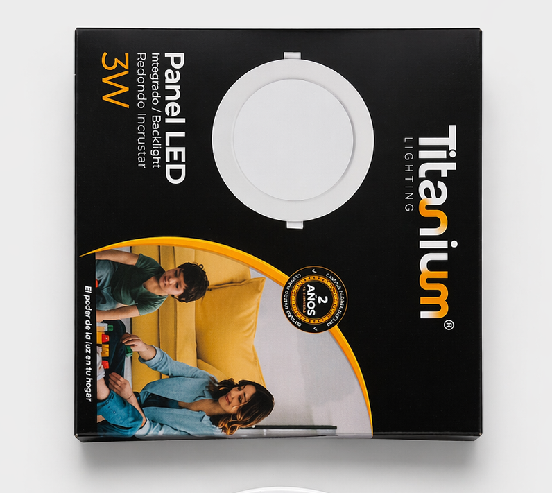 PANEL LED  REDONDO 3W INCRUSTAR