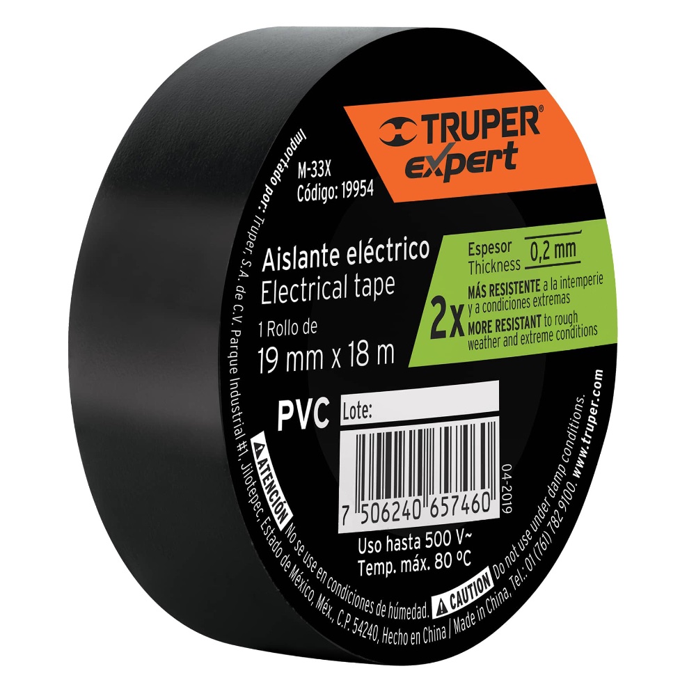 CINTA AISLANTE 18 MTS NEGRA TRUPER