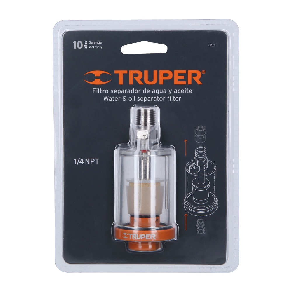 FILTRO SEPARADOR AGUA Y ACEITE 1/4 TRUPER