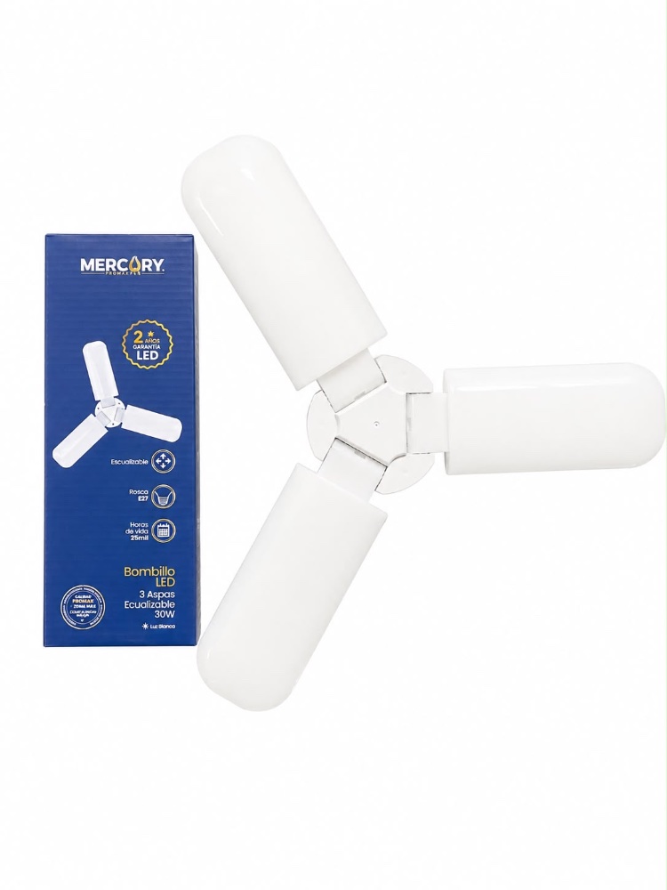 BOMBILLO 30W LED 3 ASPAS ECUALIZABLE MERCURY
