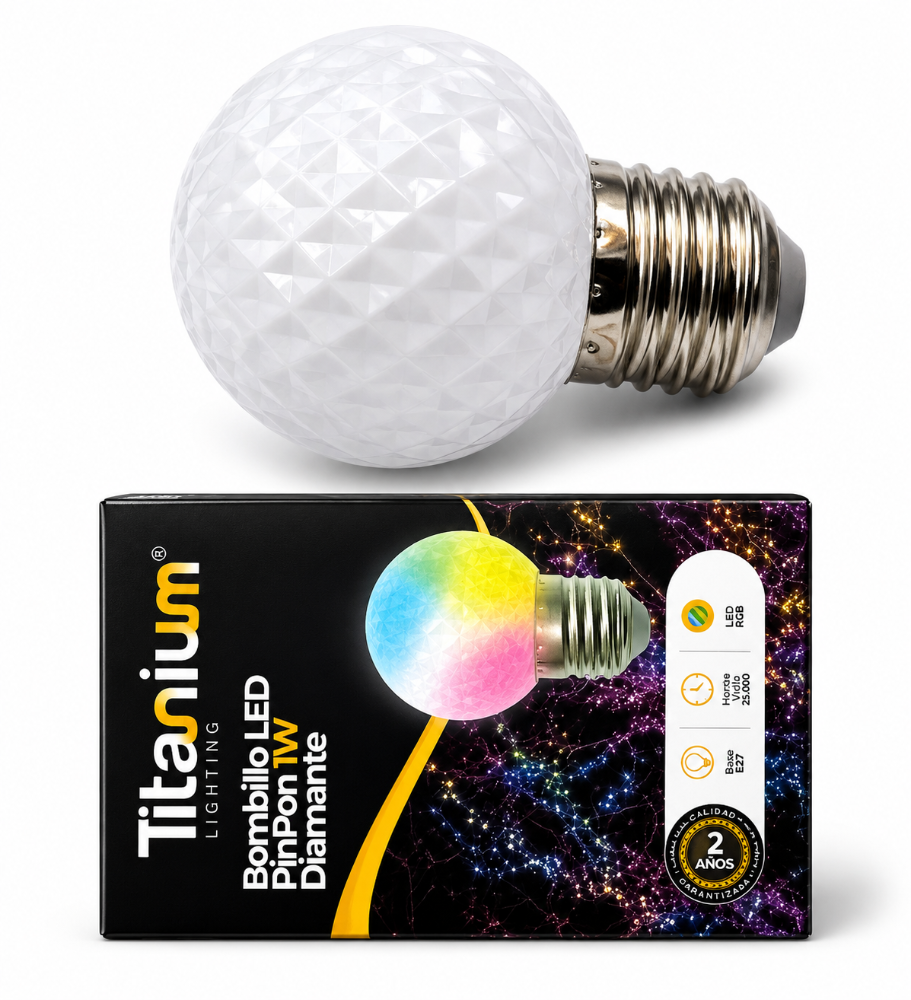 BOMBILLO LED PIN PON 1W E27 RGV