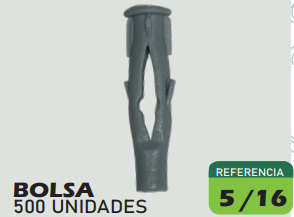CHAZO PLASTICO COLAPSIBLE 5/16