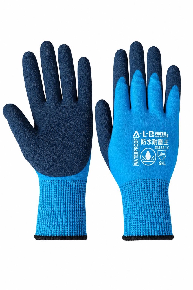 GUANTE ANTIDESLIZANTE AZUL LATEX