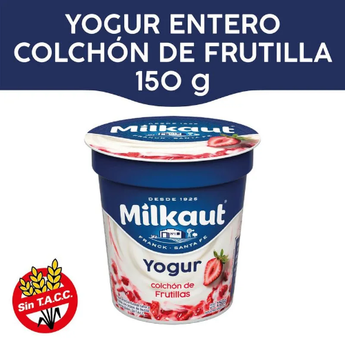 YOGURT MILKAUT colchon FRUTAS VASITO
