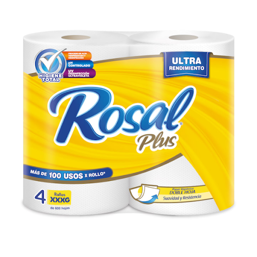 PAPEL ROSAL 600 HOJAS AMARILLO  4 UND