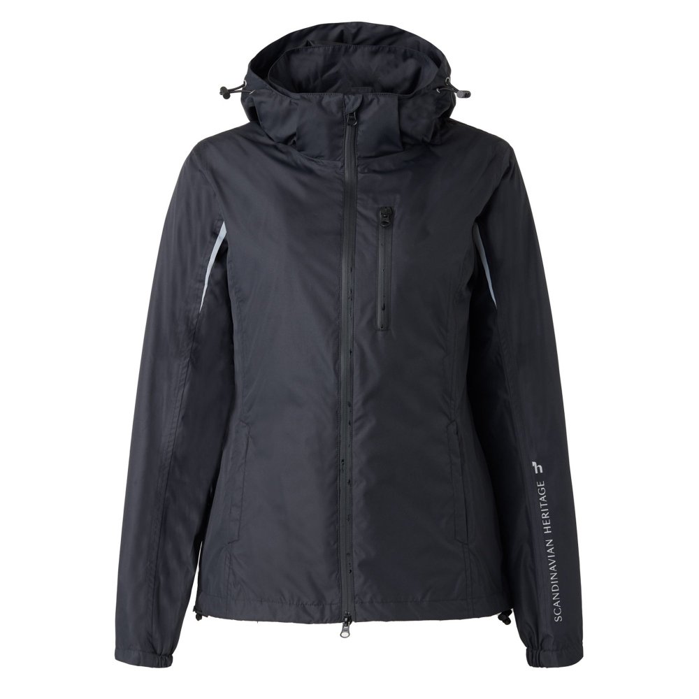 Chaqueta Impermeable Alexis Horze. Unisex Negra