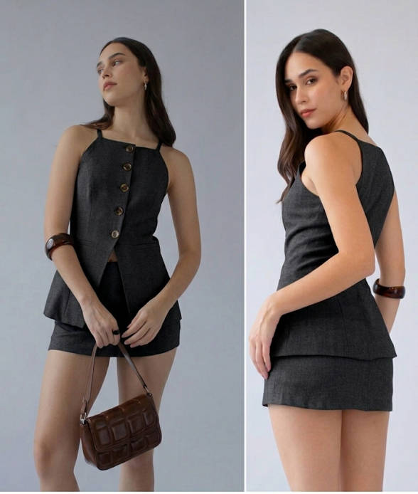 M Conjunto 2 Piezas Anika Loveboo Gris oscuro L