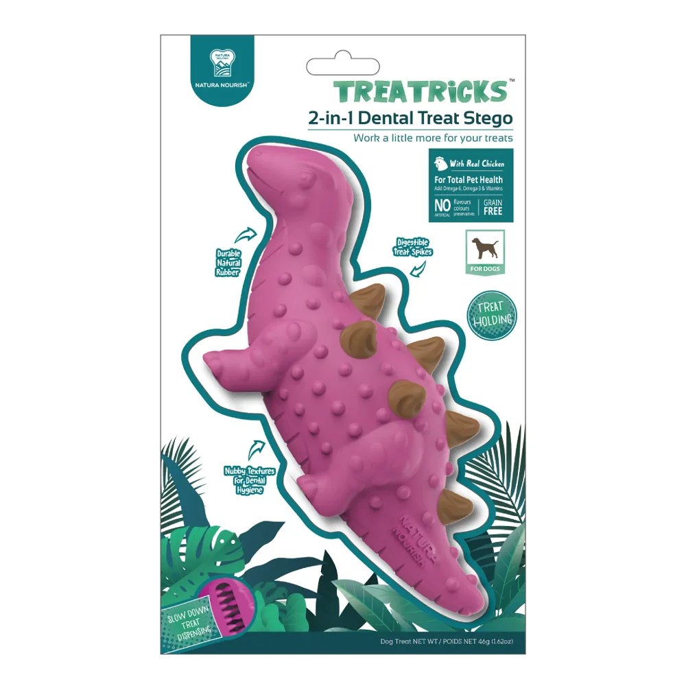 Trea Tricks 2-IN-1 Dental Treat Dino