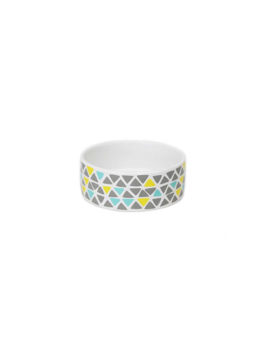 Plato De Ceramica Brnx Diseño Vintage Minimalista Negro, Boho O Mosaico Celeste Talla M
