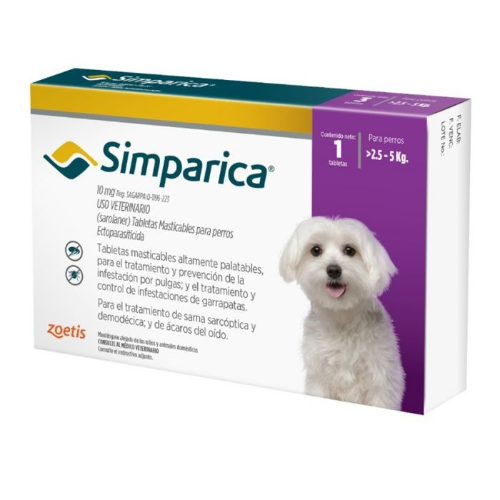 Simparica 2,5 - 5 kg 1 Comprimido
