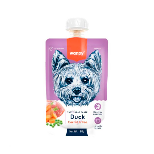 Wanpy Perros Tasty Meat Paste Pato, Zanahoria y Guisantes 90 g