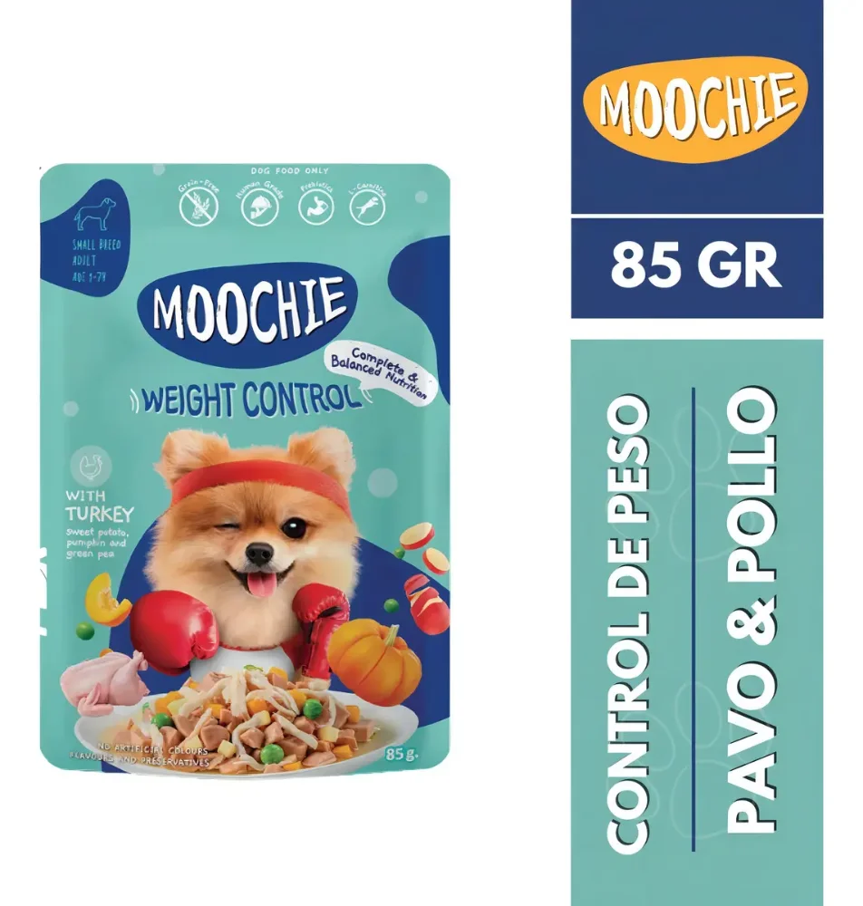Moochie Sachet Weight Control Pavo 85gr