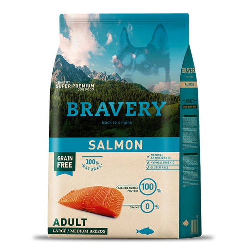 Bravery Salmon Adult Large/Medium Breeds 4 Kg