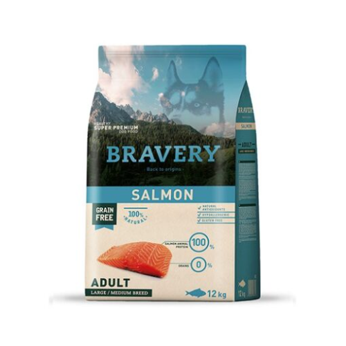 Bravery Salmon Adult Large/Medium Breeds 12 Kg