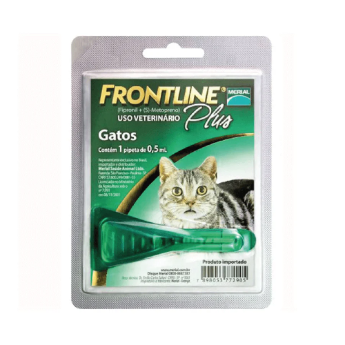 Frontline Plus Pipeta Antipulgas para Gatos 0.5 Ml
