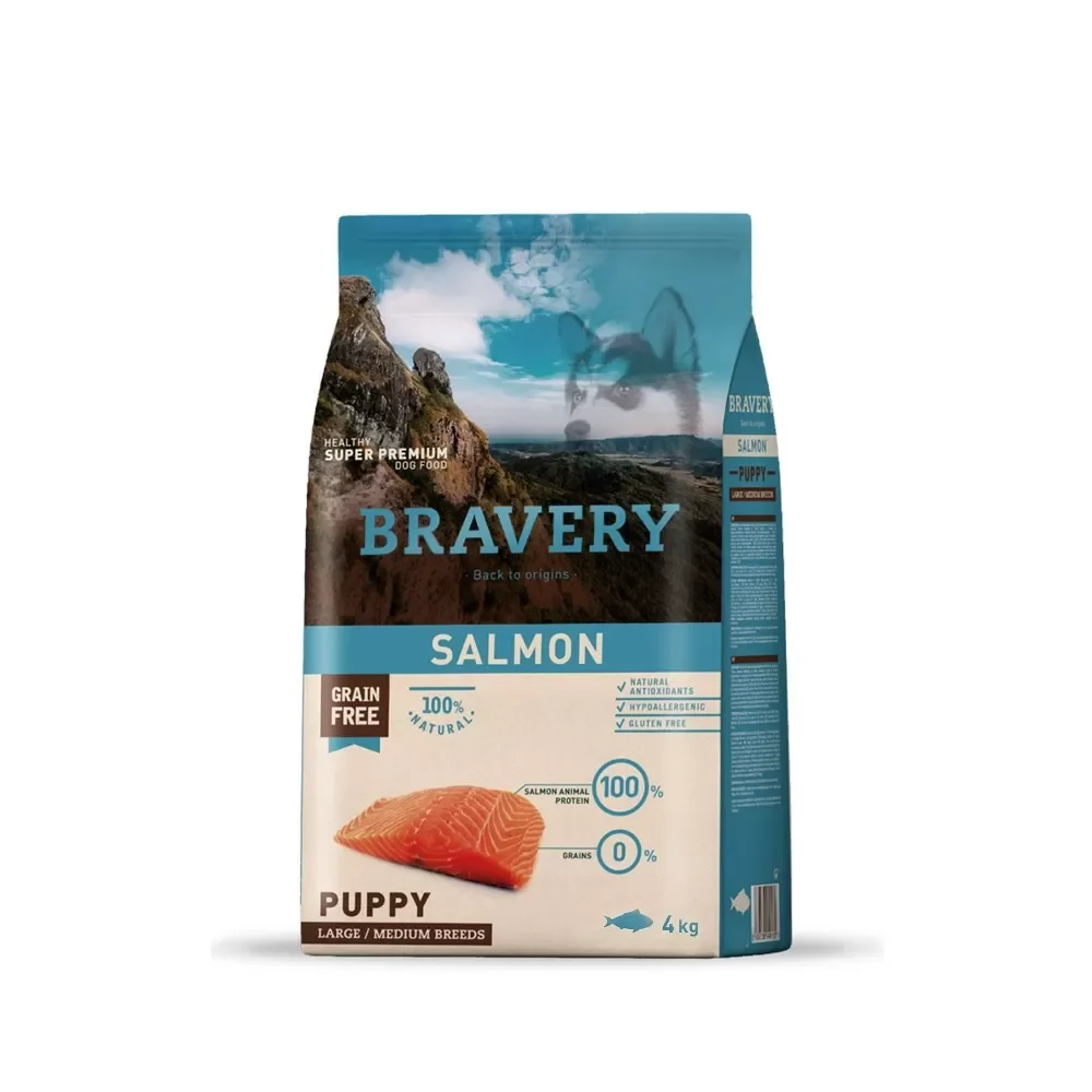 Bravery Salmon Puppy Large/Medium Breeds 12 Kg