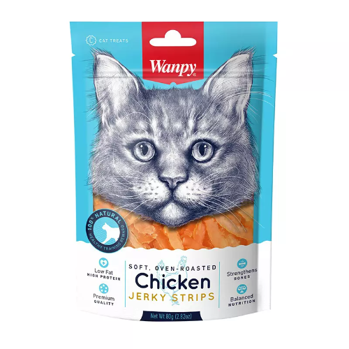 Wanpy Gato Chicken Jerky Strips 80 g