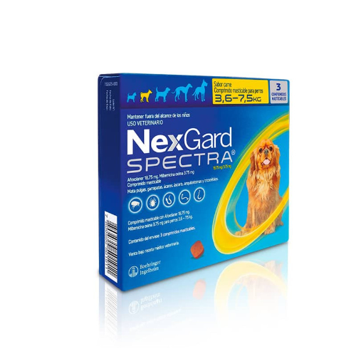 Nexgard Spectra 3.6 - 7.5 Kg 3 Comprimidos