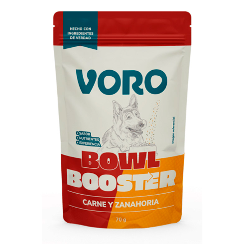 Snack Para Perro Voro Bowl Booster Carne Y Zanahoria 70 g