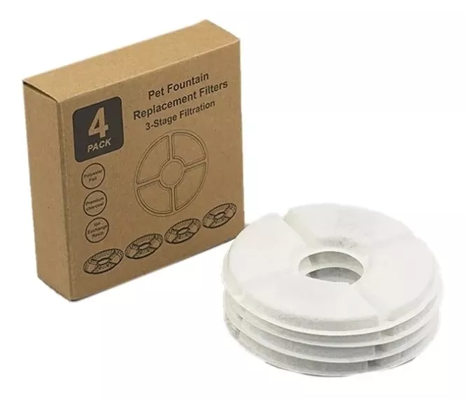 Filtros Redondos Para Fuentes de Agua – Pack 4 Unidades