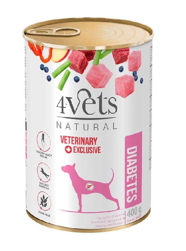 Alimento Humedo 4Vets Diabetes 400 g