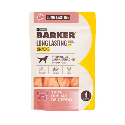 Barker Long Lasting Orejas de Cerdo 4 Unidades