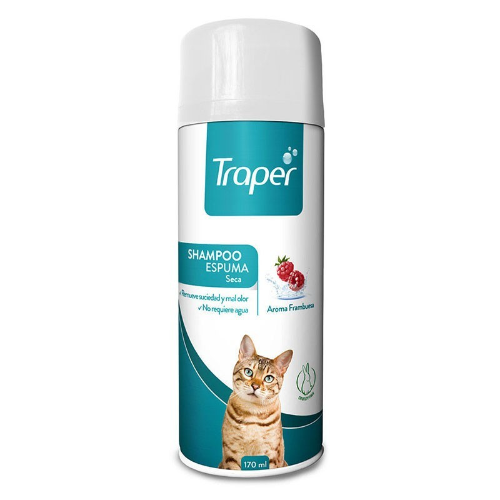 Shampoo Espuma Seca Gato Traper 170ml
