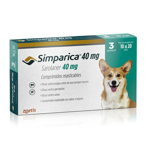 Simparica 10 -20 kg 3 Comprimidos