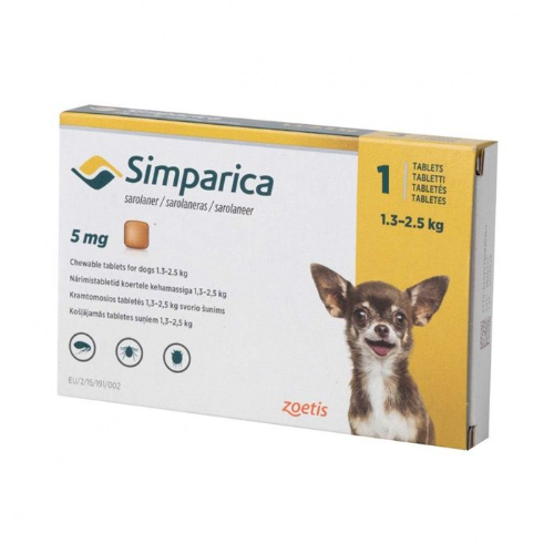 Simparica 1,3 - 2,5 kg 1 Comprimido