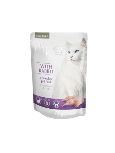 Alimento Humedo Piper with rabbit gato esterilizado 100 g