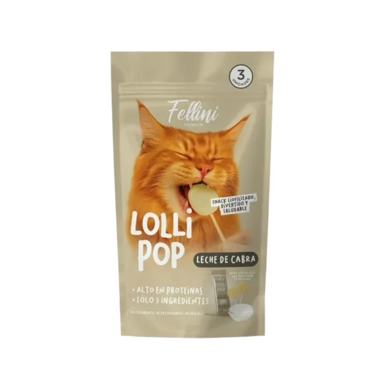 Fellini Snack Lollipop Leche de Cabra 3 Unidades