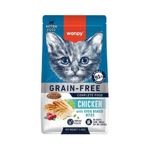 Alimento Seco Para Gatos Wanpy Chicken Kitten  Grain Free 1.5 kg