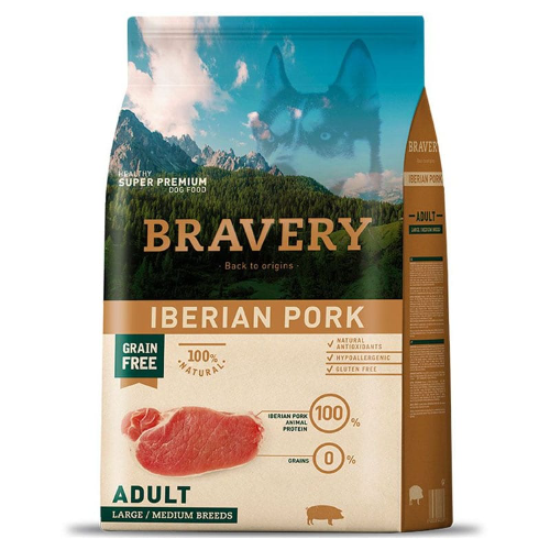 Bravery Iberian Pork Adult Large/Medium Breeds 4 Kg