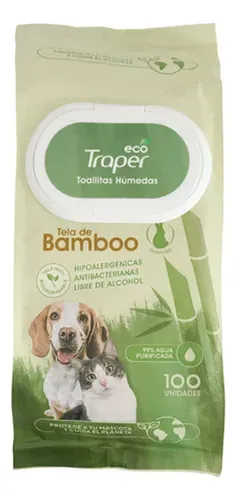 Toallita Humeda EcoTraper Bamboo 100 Unidades