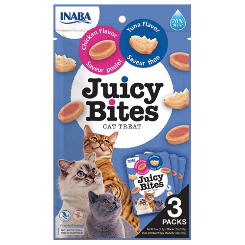Juicy Bites Cat Treat Pollo y Atun 34G