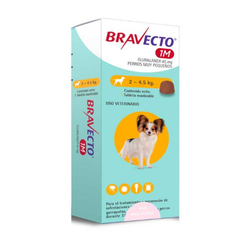 Bravecto 2 - 4.5 Kg (1M) 1 Unidad
