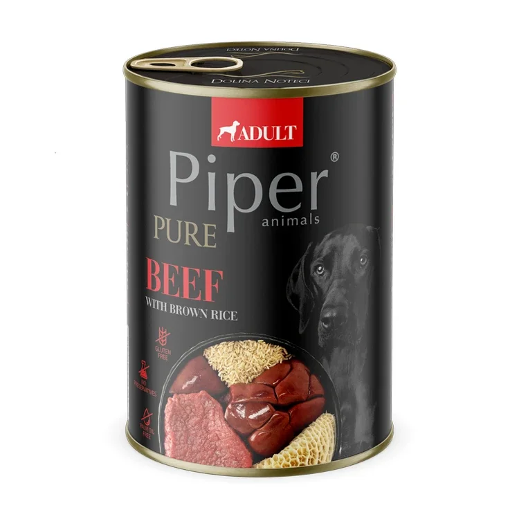 Piper Monoproteína Carne c/ arroz integral, 400 gr