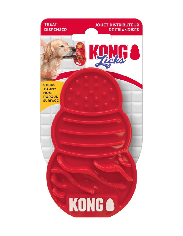 Nuevo Kong Licks Almohadilla Con Ventosas Para Lamer Talla S / M Rojo
