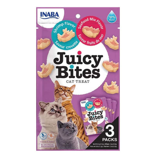 Juicy Bites Camarón Y Mariscos Para Gatos 34G