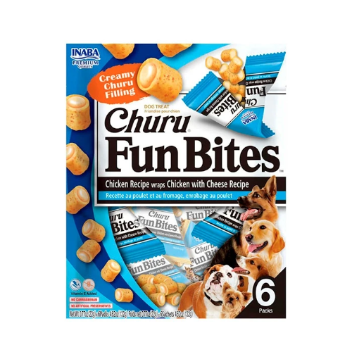 Churu Dog Fun Bites Pollo Y Queso Pack 6 unidades
