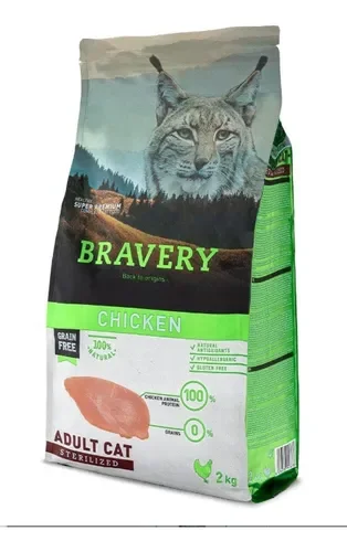 Bravery Gato Adulto Esterilizado Pollo 7 Kg