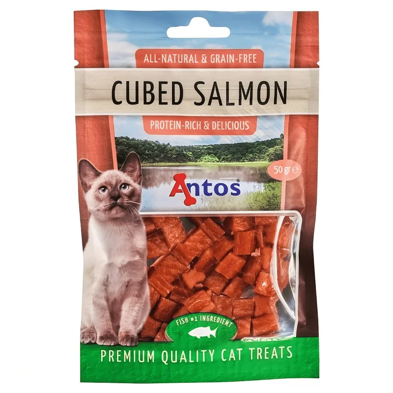 Antos Cubed Salmon Cat Treats 50 g