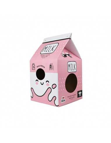 BRNX Rascador Maxi Caja de Leche Rosado