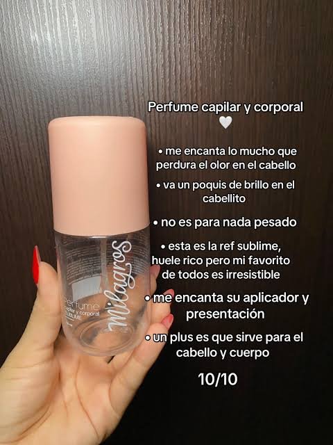PERFUME CAPILAR Y CORPORAL MILAGROS SUBLIME