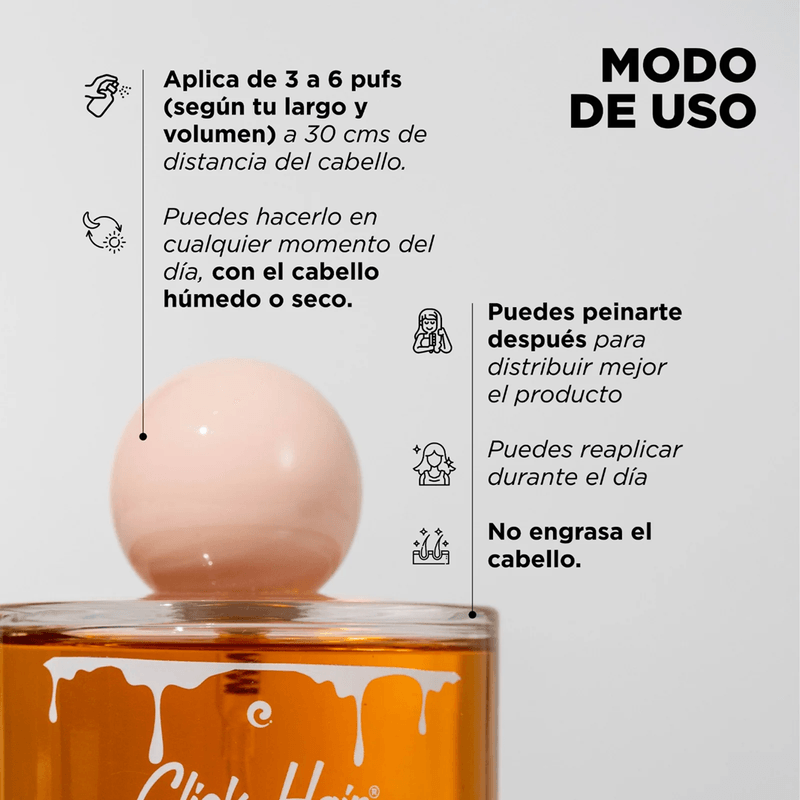 PERFUME DE MIEL PARA EL CABELLO CLICK HAIR
