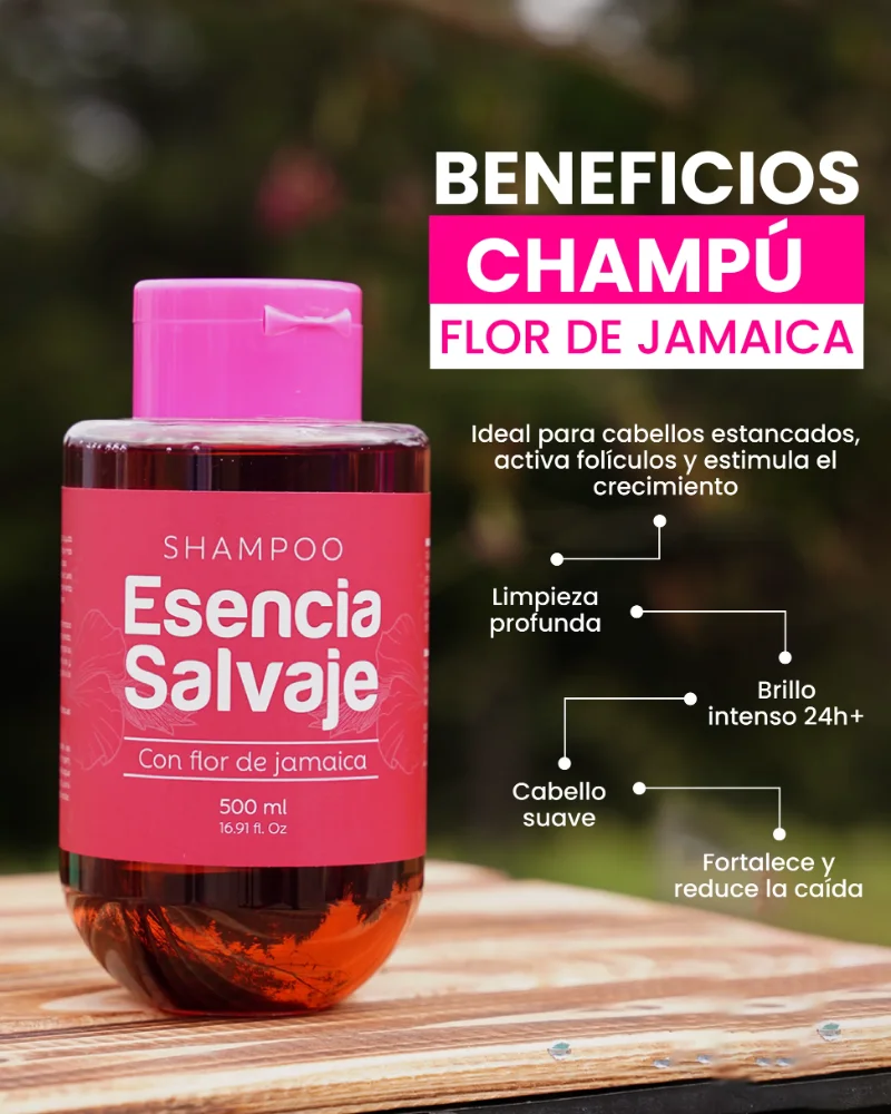 SHAMPOO FLOR DE JAMAICA ESENCIA SALVAJE