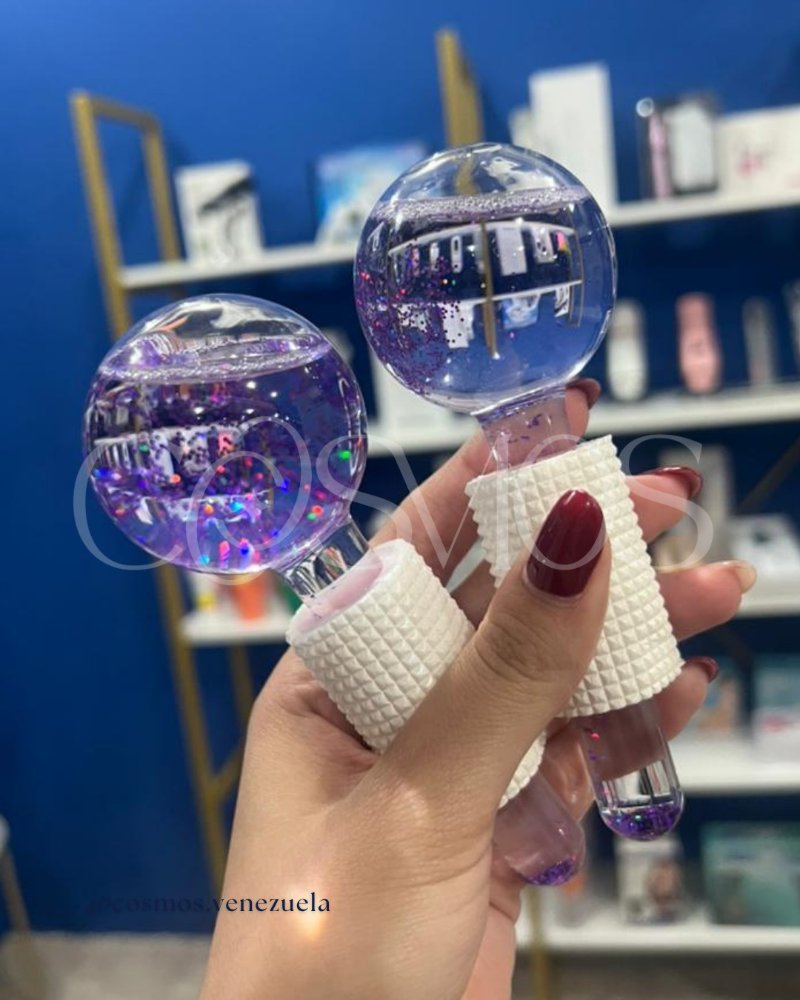 Ice globes en cristal moradas